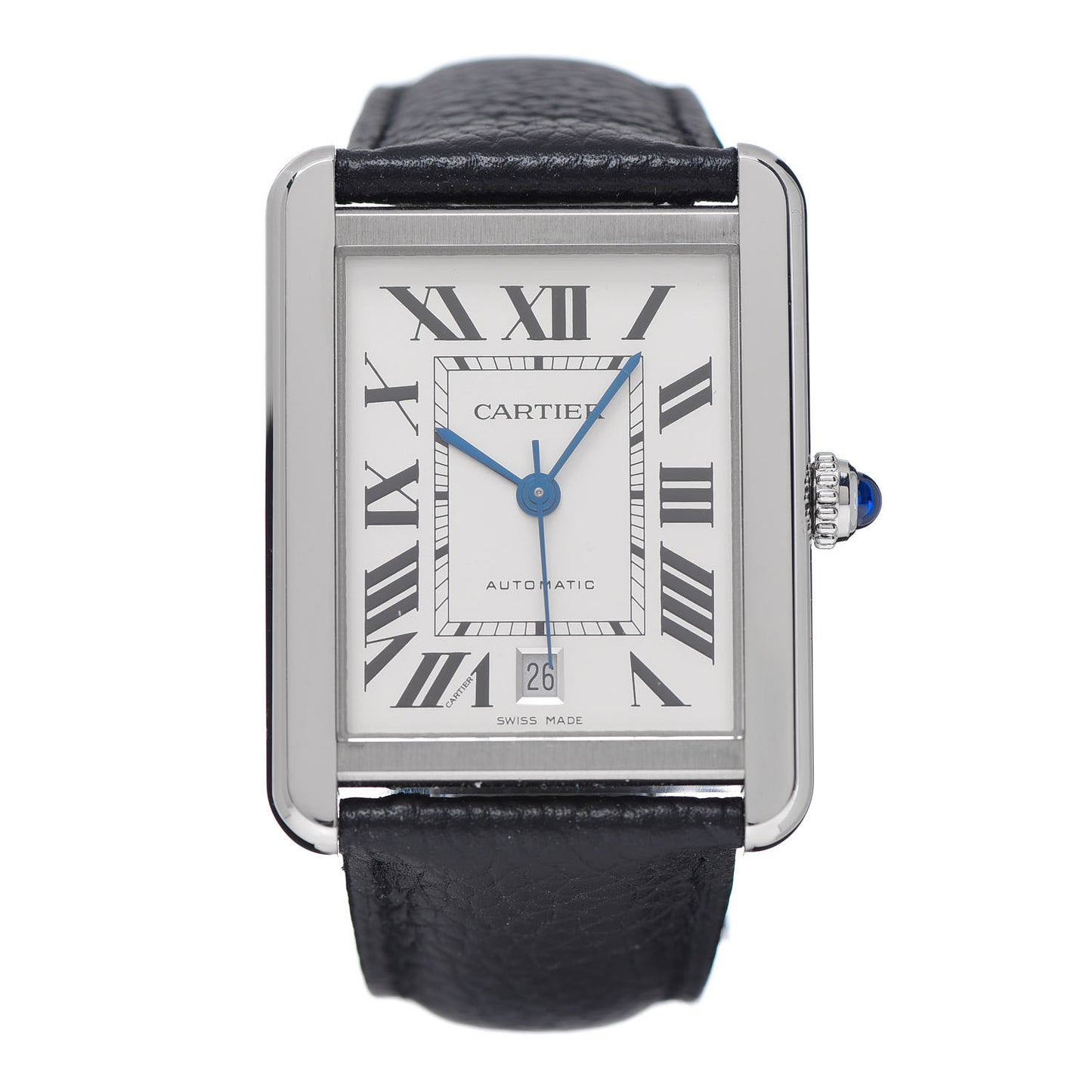 Stainless Steel Calfskin 31mm Tank Solo Automatic Watch