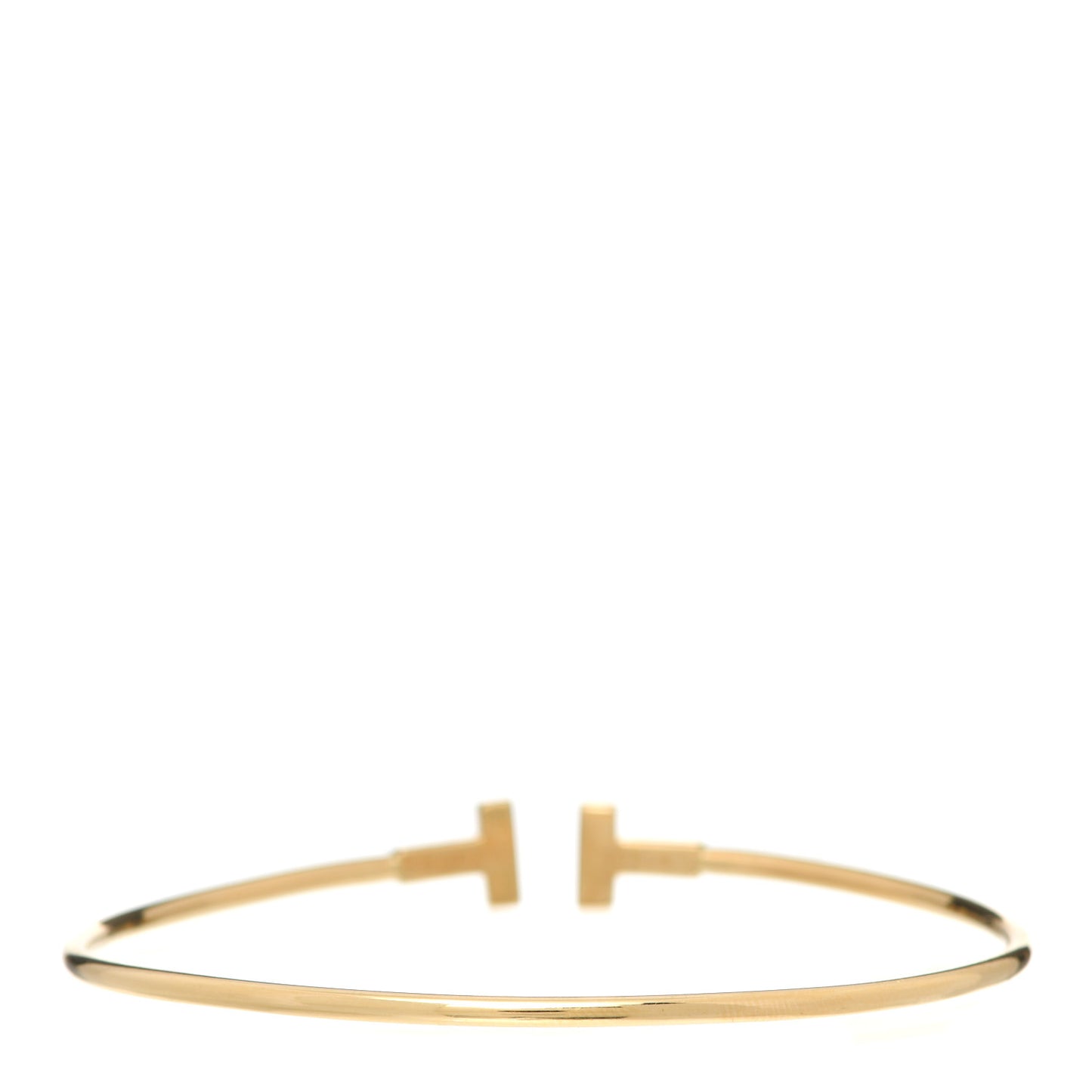 18K Yellow Gold Narrow T Wire Bracelet