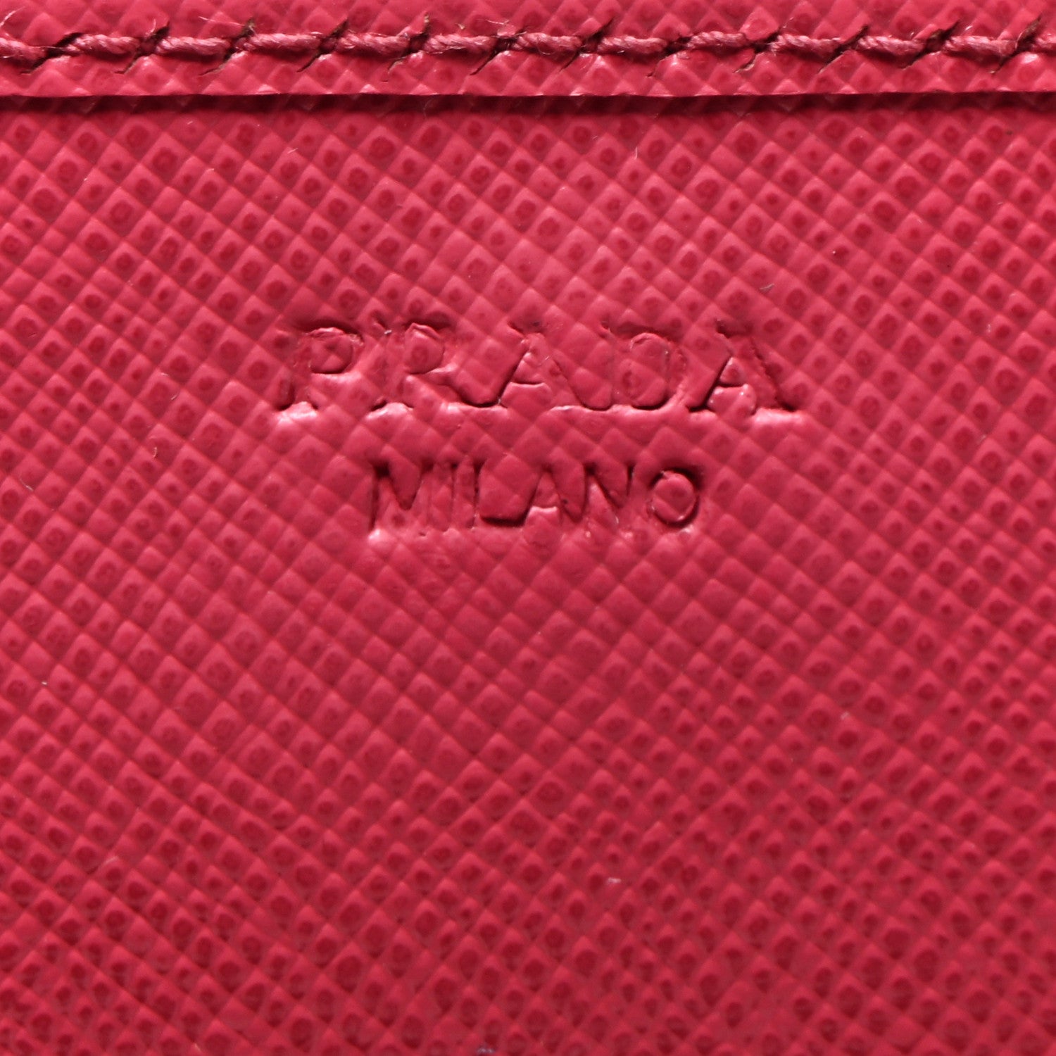 Prada Saffiano Metal Oro Chain Wallet Peonia 6 of 12