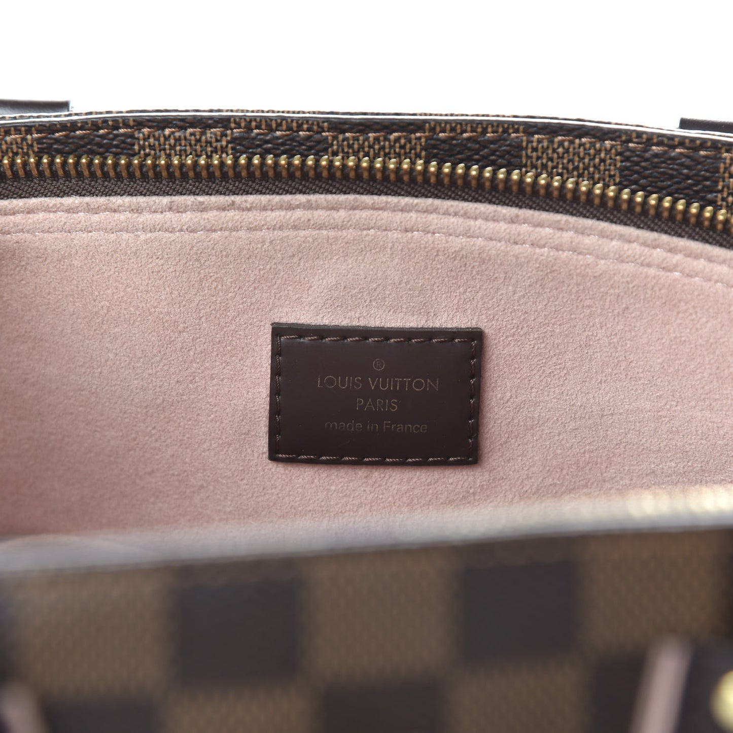 Cuir Taurillon Damier Ebene Normandy Magnolia