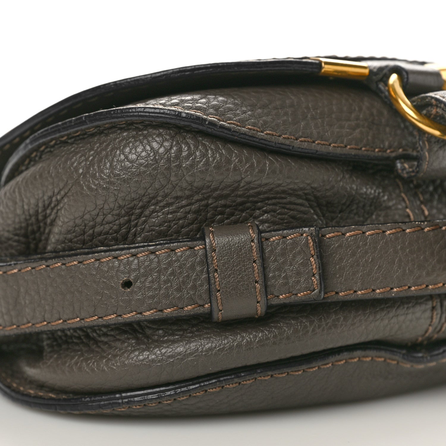 Chloe Grained Calfskin Small Marcie Saddle Bag Brown 8 of 12