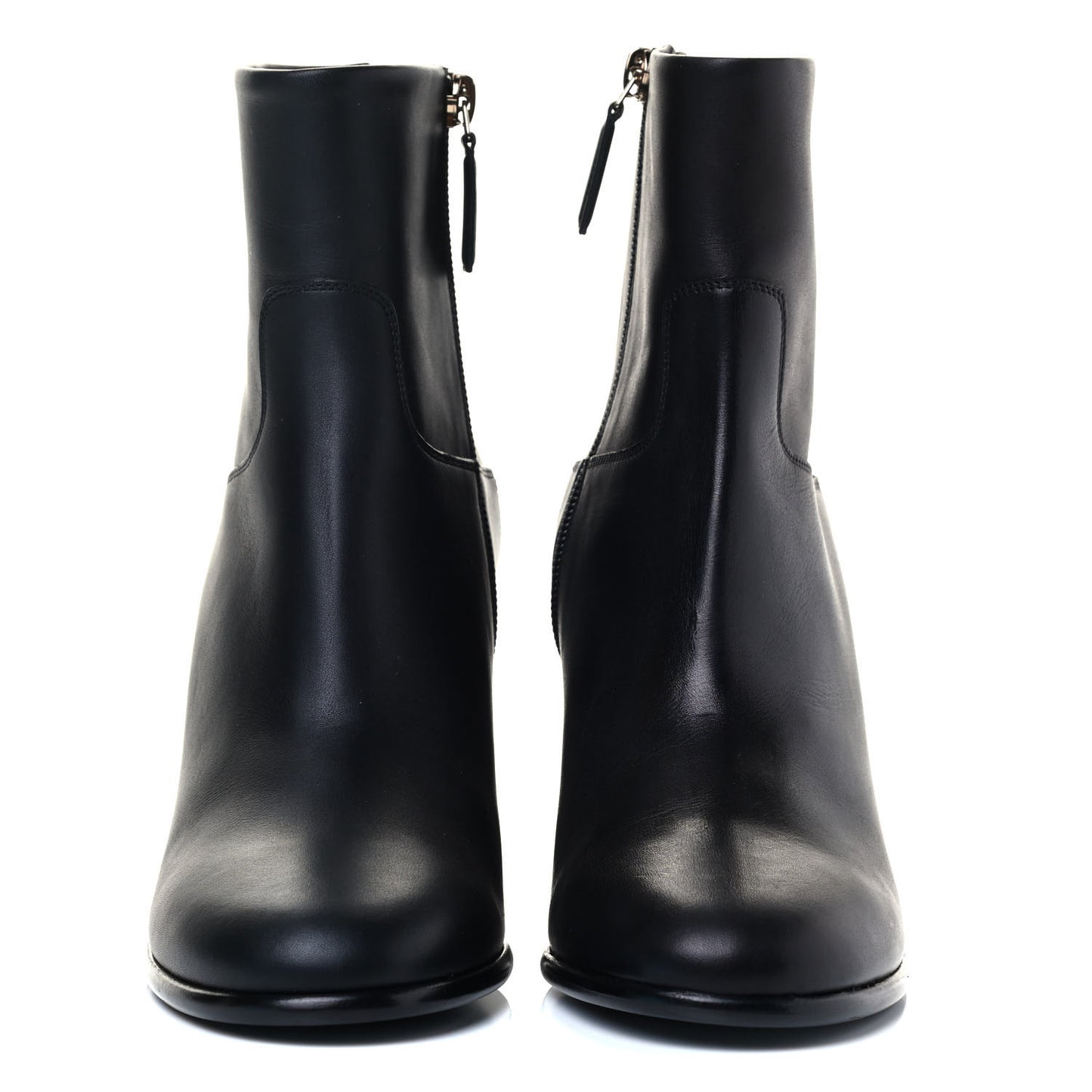 Calfskin CC Short Boots 38 Black