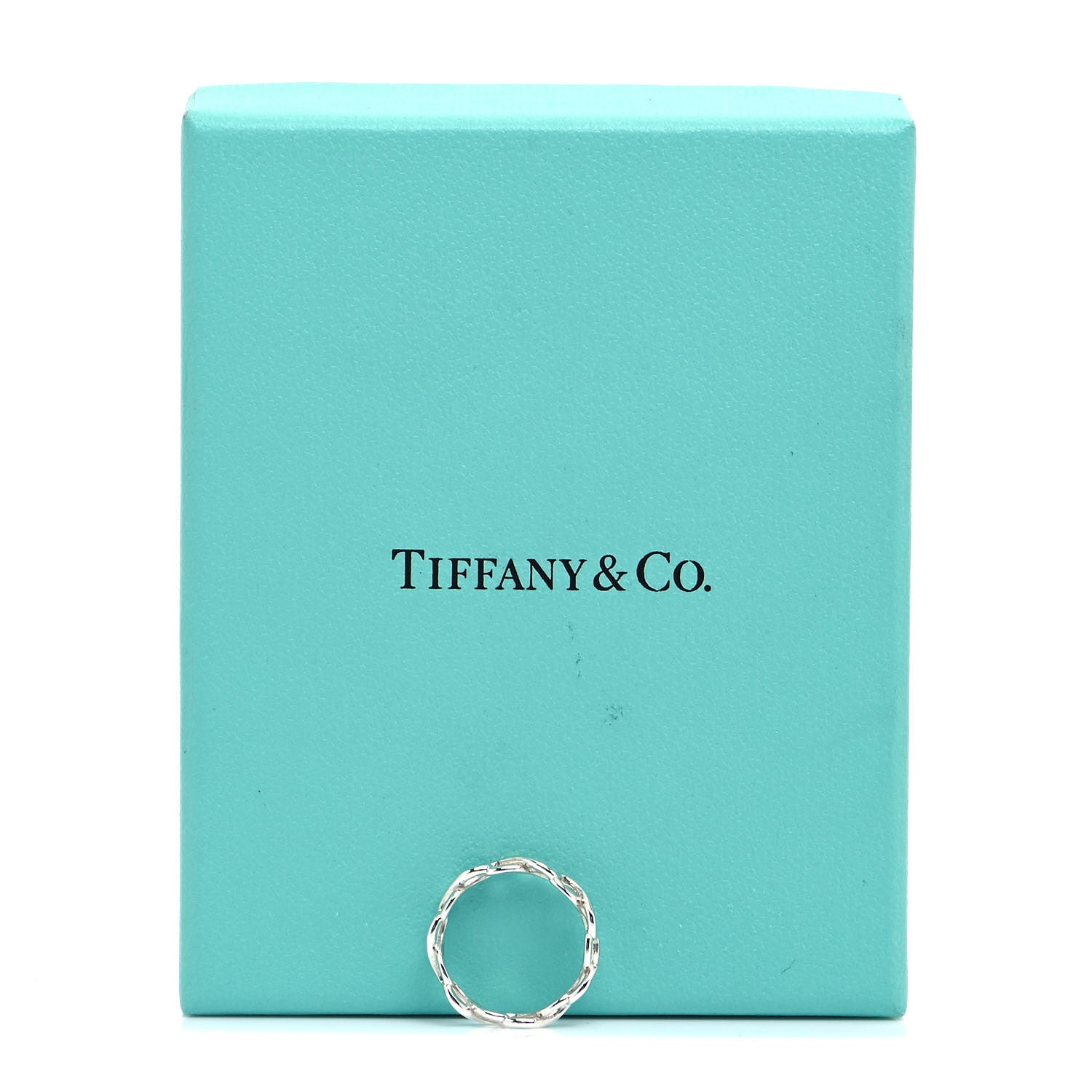 Tiffany Sterling Silver Narrow Infinity Band Ring 46 3.75 5 of 5