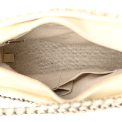 Chanel Tweed Calfskin Quilted Medium Gabrielle Hobo Beige Ivory 5 of 10