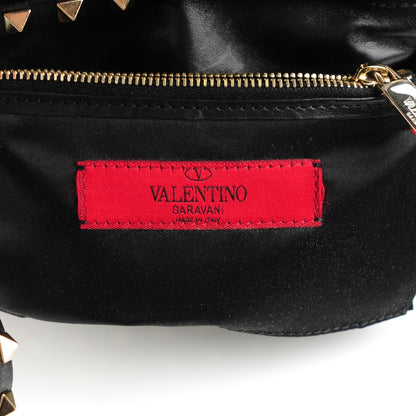 Valentino Garavani Vitello Mini Rockstud All Over Flap Saddle Crossbody Bag Black 6 of 8