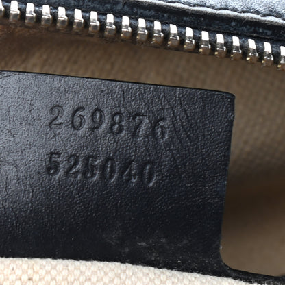 Gucci Monogram Vintage Web Small Boston Navy 7 of 17