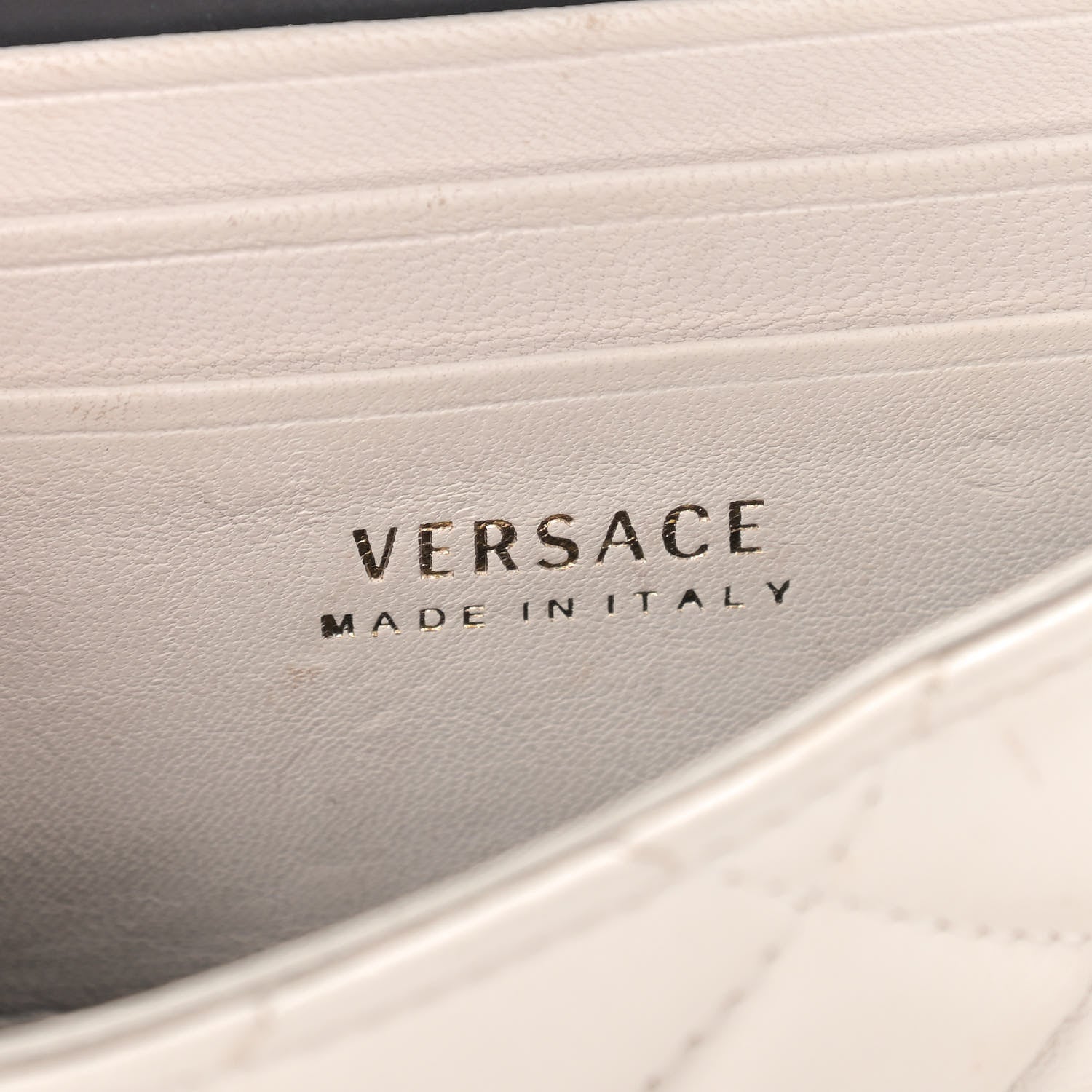 Versace Nappa Barocco Quilted Vanitas Crossbody White 5 of 9