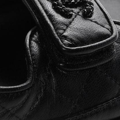 Chanel Lambskin Velcro Dad Sandals 36 Black 13 of 15
