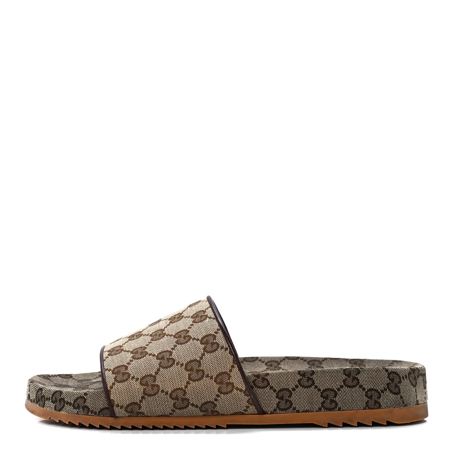 Gucci Canvas GG Monogram Mens Slide Sandals 10 Beige 1 of 9