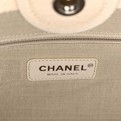 Chanel Mixed Fibers Small Deauville Tote White 7 of 11