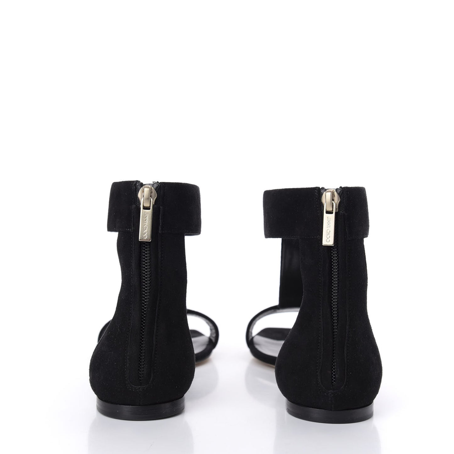 Suede Bethel Flat Sandals 37.5 Black