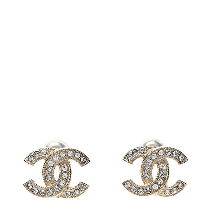 Chanel Crystal CC Earrings Gold 1 of 5
