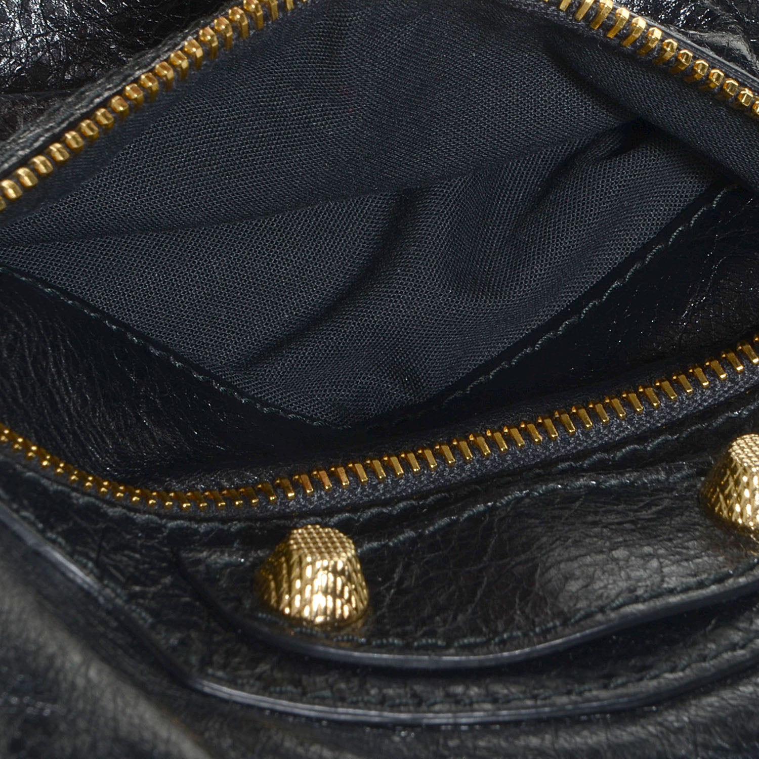 Balenciaga Agneau Giant 12 Gold Hardware Envelope Strap Clutch Black 9 of 10