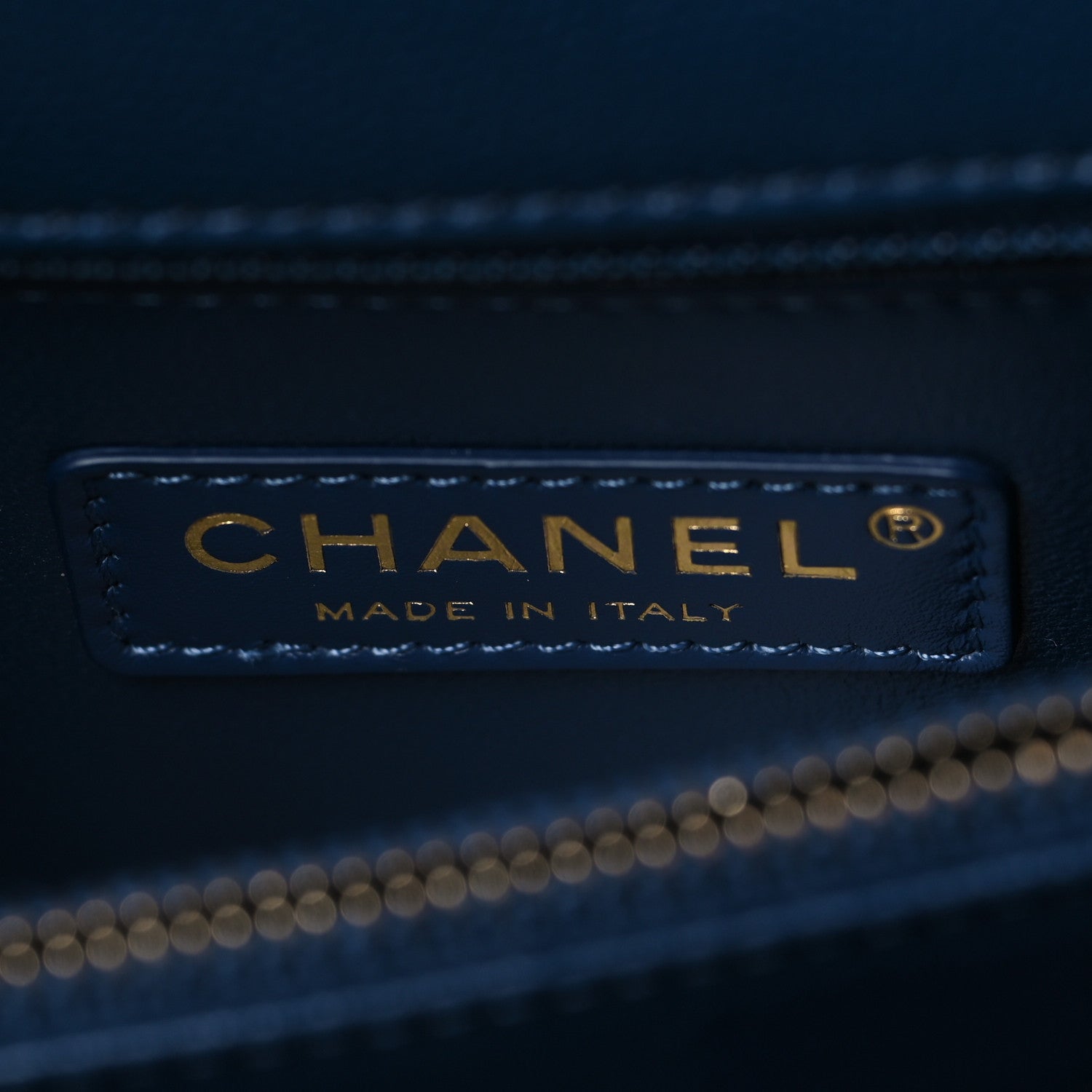Chanel Caviar Lizard Embossed Quilted Small Coco Handle Flap Dark Blue 6 of 11