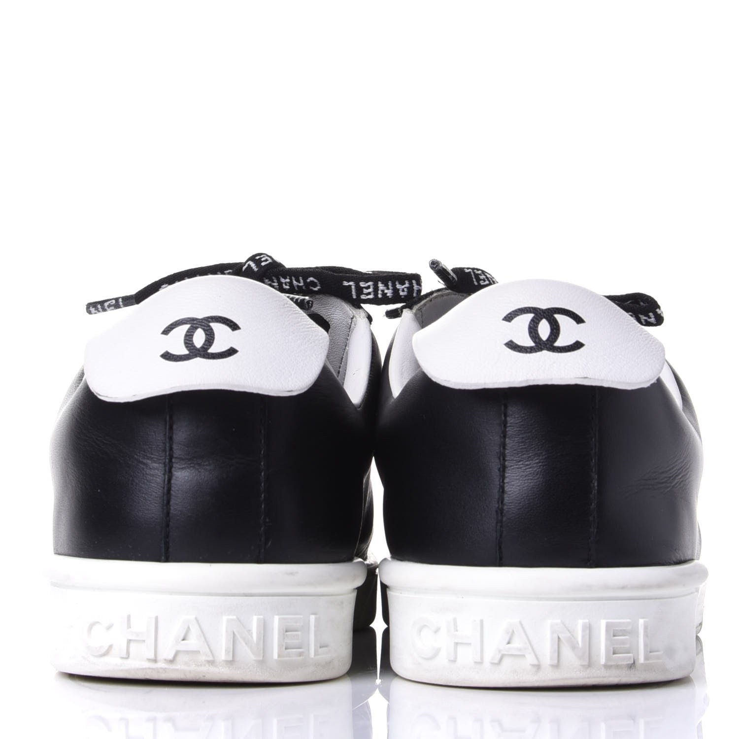 Chanel Calfskin CC Womens Sneakers 40.5 Black 6 of 11