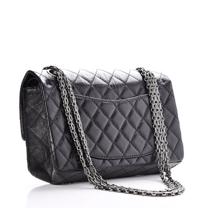 Chanel Aged Calfskin Quilted 2.55 Reissue 225 Flap Black 4 of 9