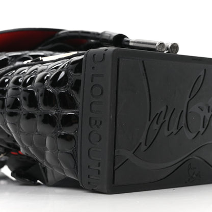 Christian Louboutin Calfskin Alligator Embossed Small Explorafunk Backpack Black 14 of 17