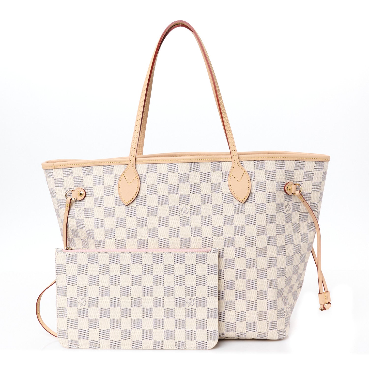 Louis Vuitton Damier Azur Neo Neverfull MM Rose Ballerine 1 of 13