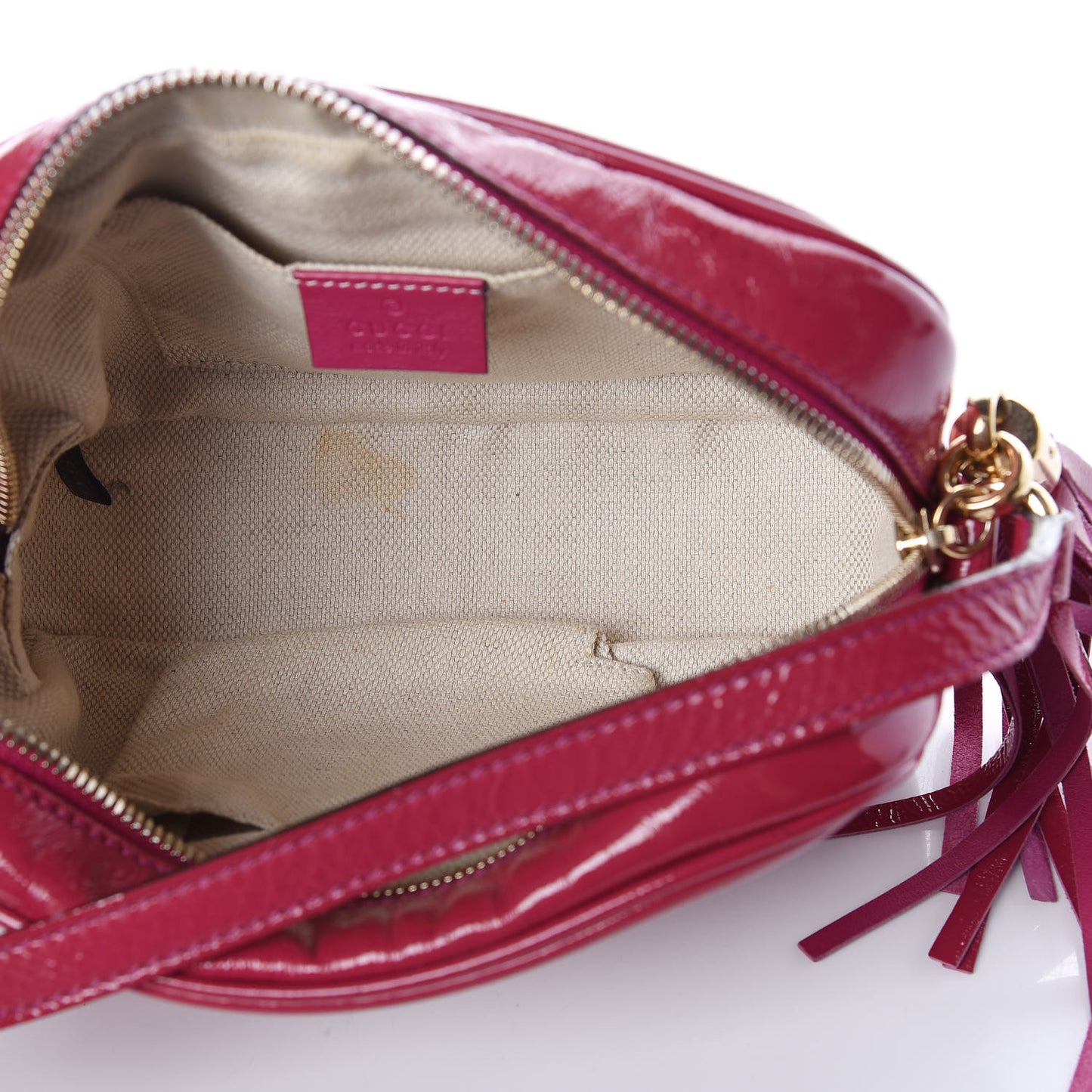 Soft Patent Small Soho Disco Bag Bright Bougainvillea