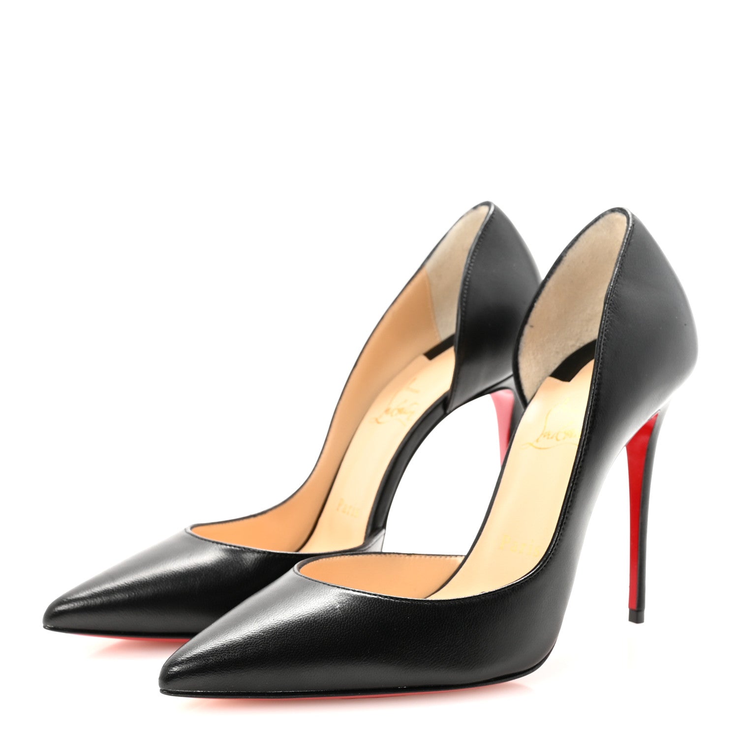 Christian Louboutin Shiny Nappa Iriza 100 Pumps 38.5 Black 1796057