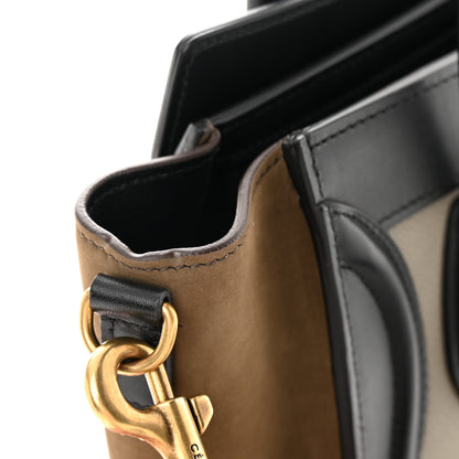 Celine Baby Grained Calfskin Nubuck Nano Tri-Color Luggage Stone 14 of 15