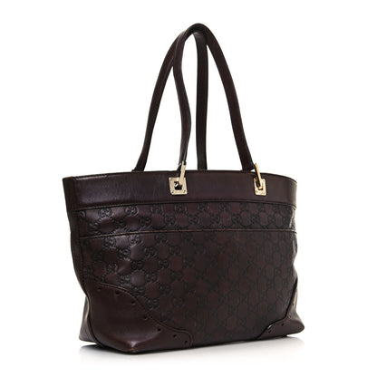 Gucci Guccissima Large Punch Tote Chocolate Brown 2 of 23