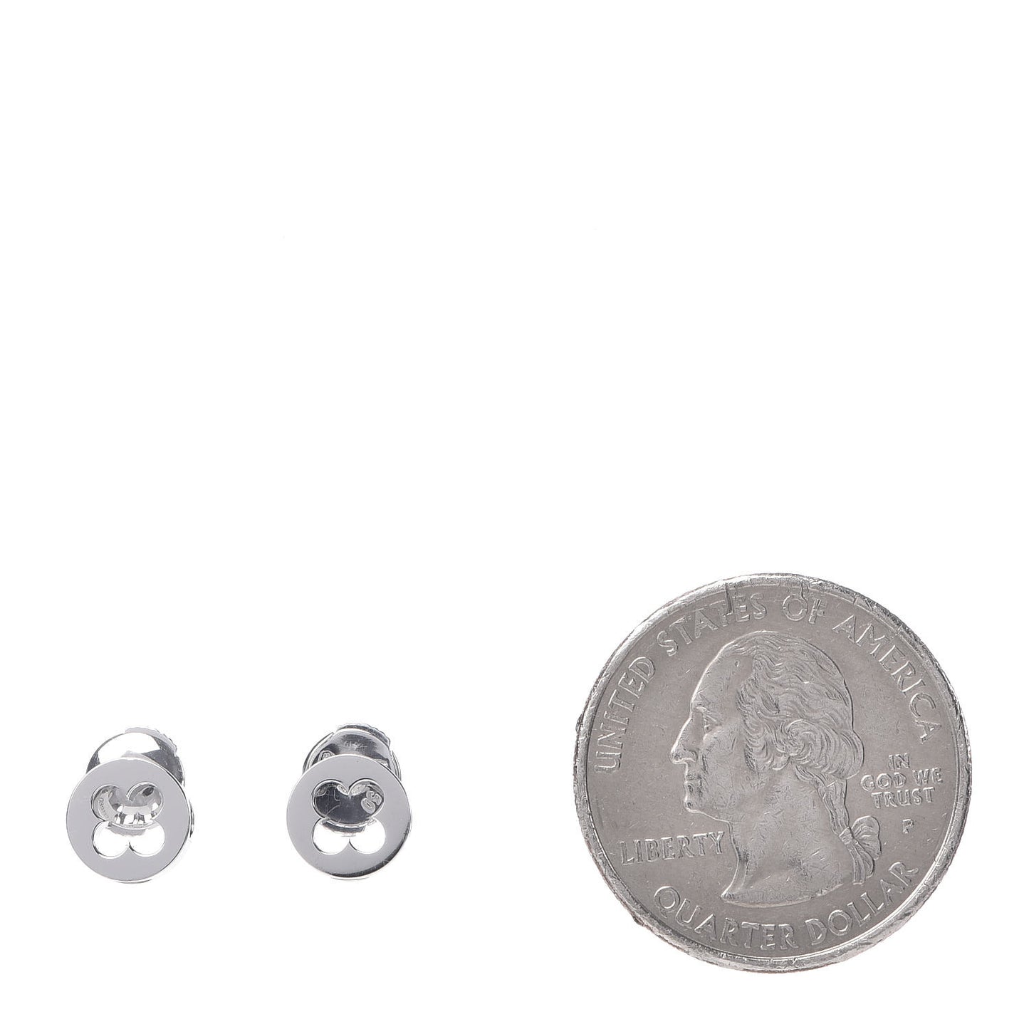 18K White Gold Empreinte Ear Studs Earrings