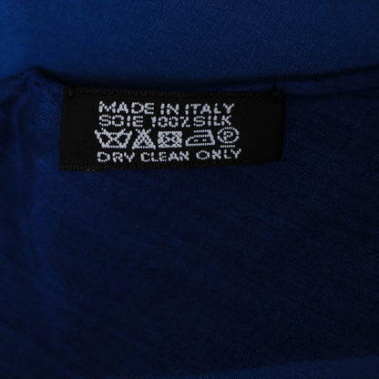 Hermes Washed Silk Maxi Losange Scarf Indigo Bleu Caban 4 of 5
