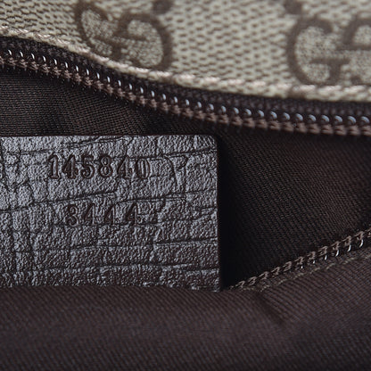 Gucci GG Plus Monogram Web Large Flap Messenger Bag Beige Dark Brown 7 of 18