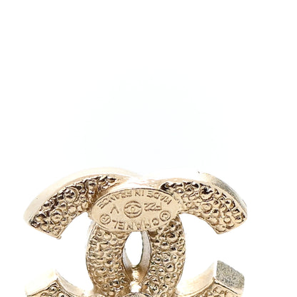 Chanel Crystal Timeless CC Earrings Light Gold 4 of 5