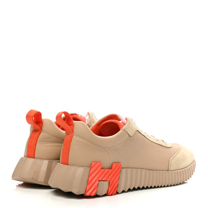 Hermes Goatskin Suede Bouncing Sneakers 36 Beige Sarrasin Sanguine 4 of 13