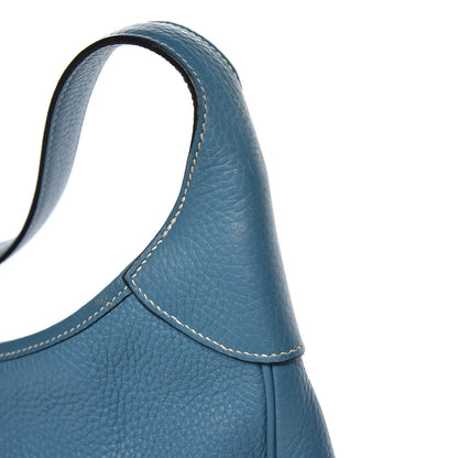 Hermes Taurillon Clemence Trim II 35 Shoulder Bag Blue Jean 13 of 15