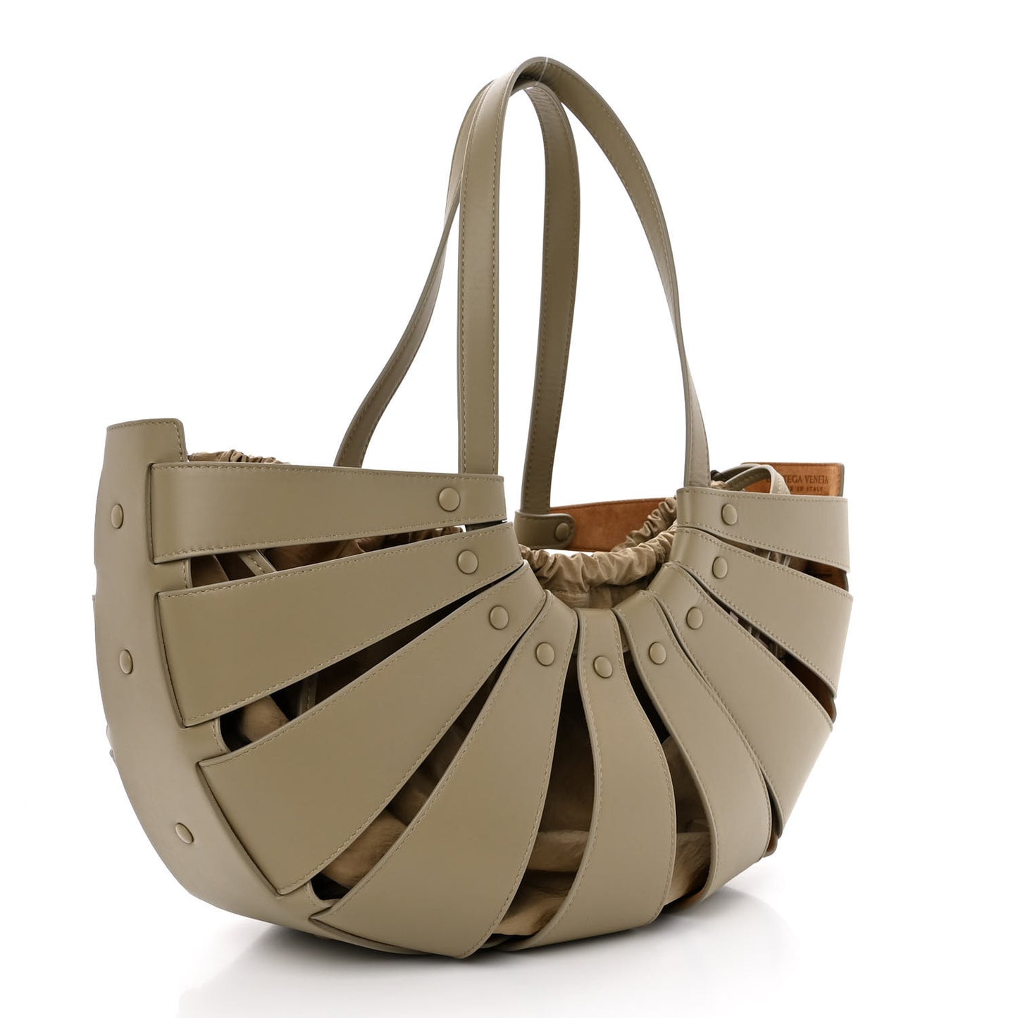 French Calfskin Shell Bag Taupe