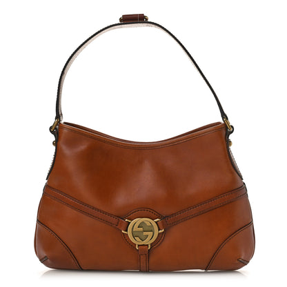 Gucci Calfskin GG Reins Hobo Tan 1 of 11