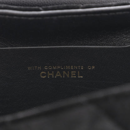 Chanel Velvet Quilted Mini Top Handle Flap Black 6 of 10