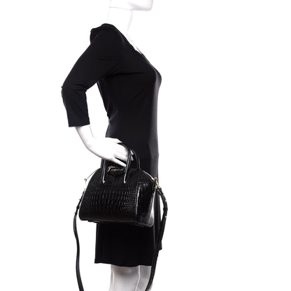 Givenchy Calfskin Crocodile Embossed Mini Antigona Black 3 of 11