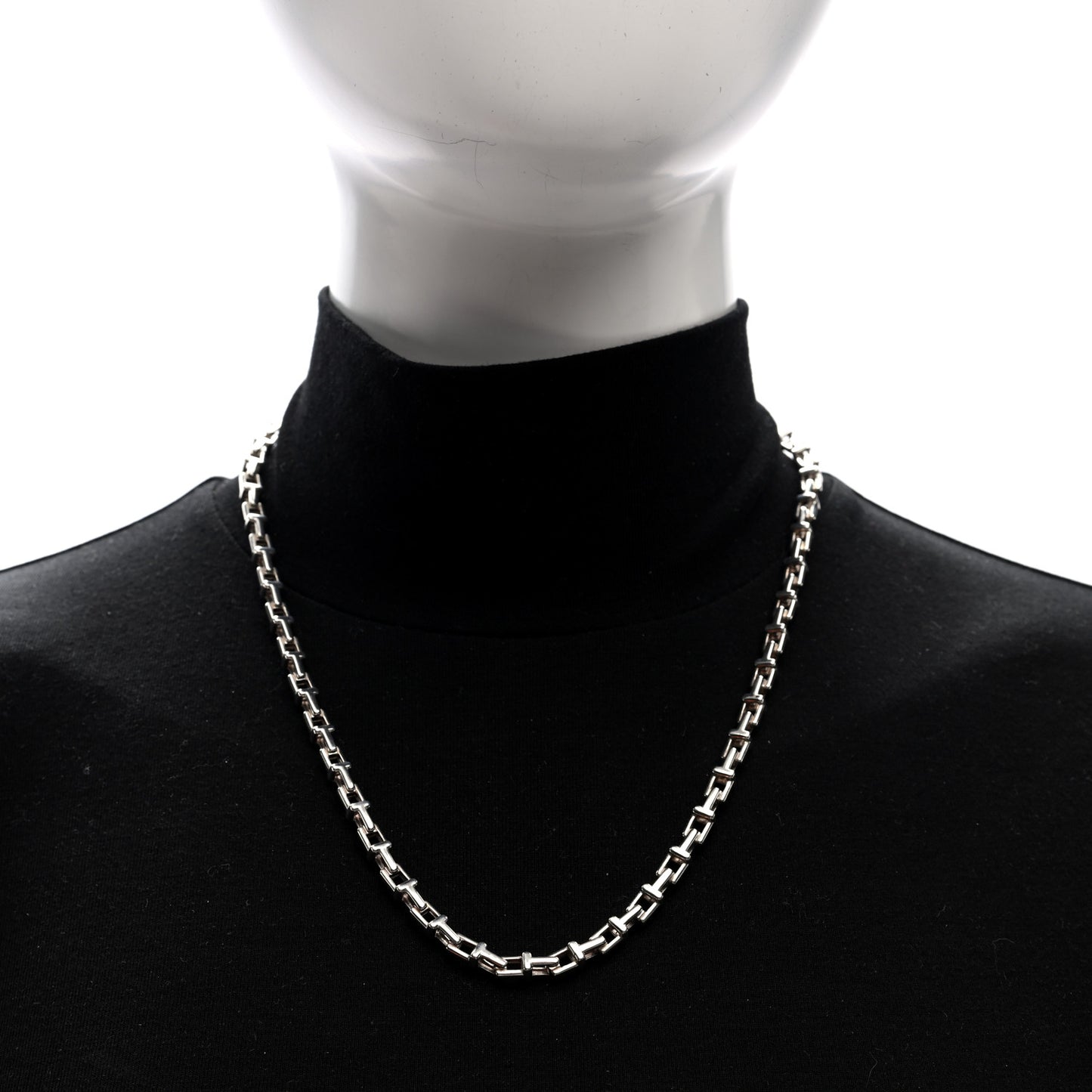 Sterling Silver T Link Necklace