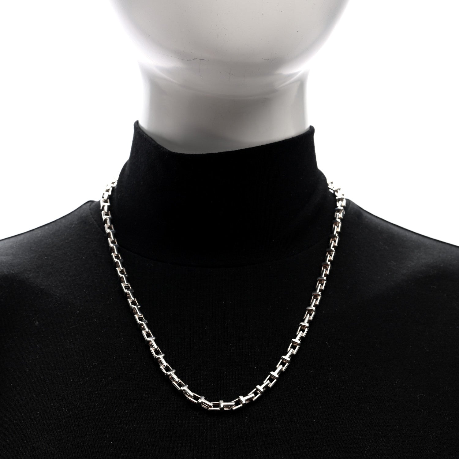Tiffany Sterling Silver T Link Necklace 2 of 5
