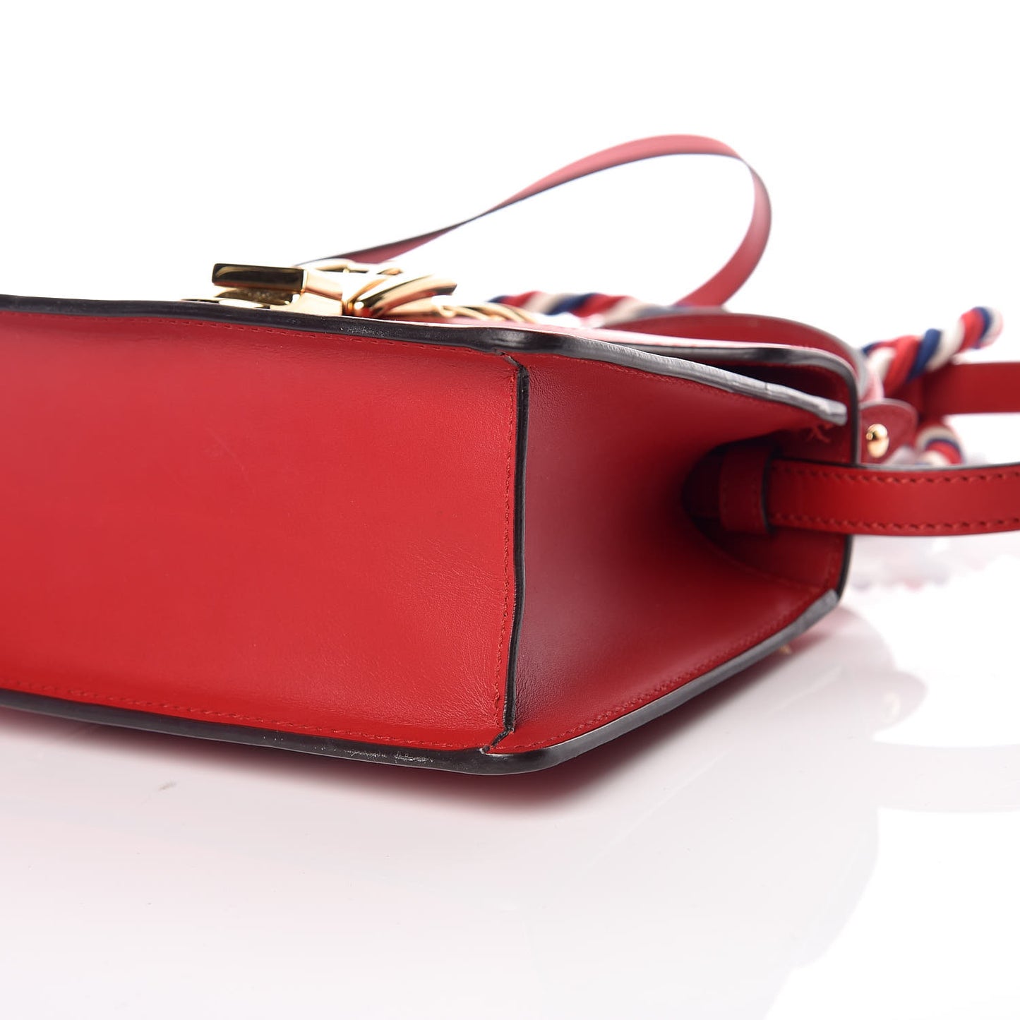 Calfskin Mini Sylvie Top Handle Bag Hibiscus Red