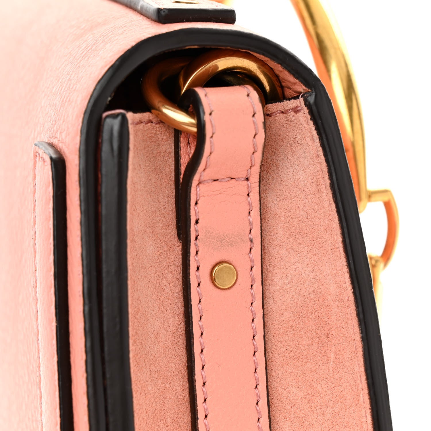 Chloe Calfskin Suede Small Nile Bracelet Bag Ideal Blush 11 of 13