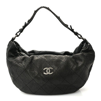 Chanel Caviar Stitched Outdoor Ligne Hobo Black 1 of 10