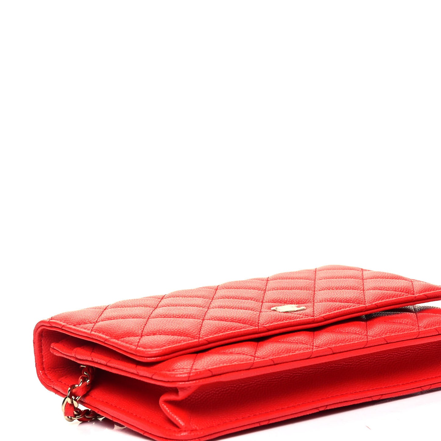 Caviar Quilted Wallet On Chain WOC Red