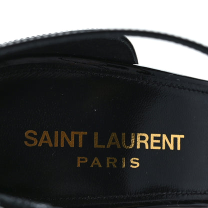 Saint Laurent Patent Calfskin Opyum 110 Sandals 37.5 Black 7 of 7