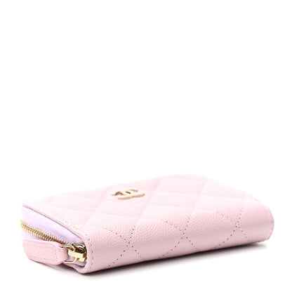 Chanel Caviar Quilted Zip Coin Purse Light Pink 4 of 7