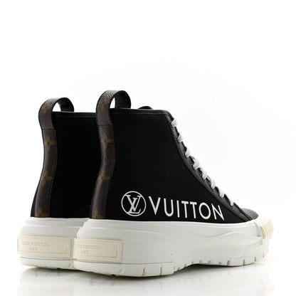 Louis Vuitton Canvas LV Squad Sneaker Boots 38.5 Black 4 of 9