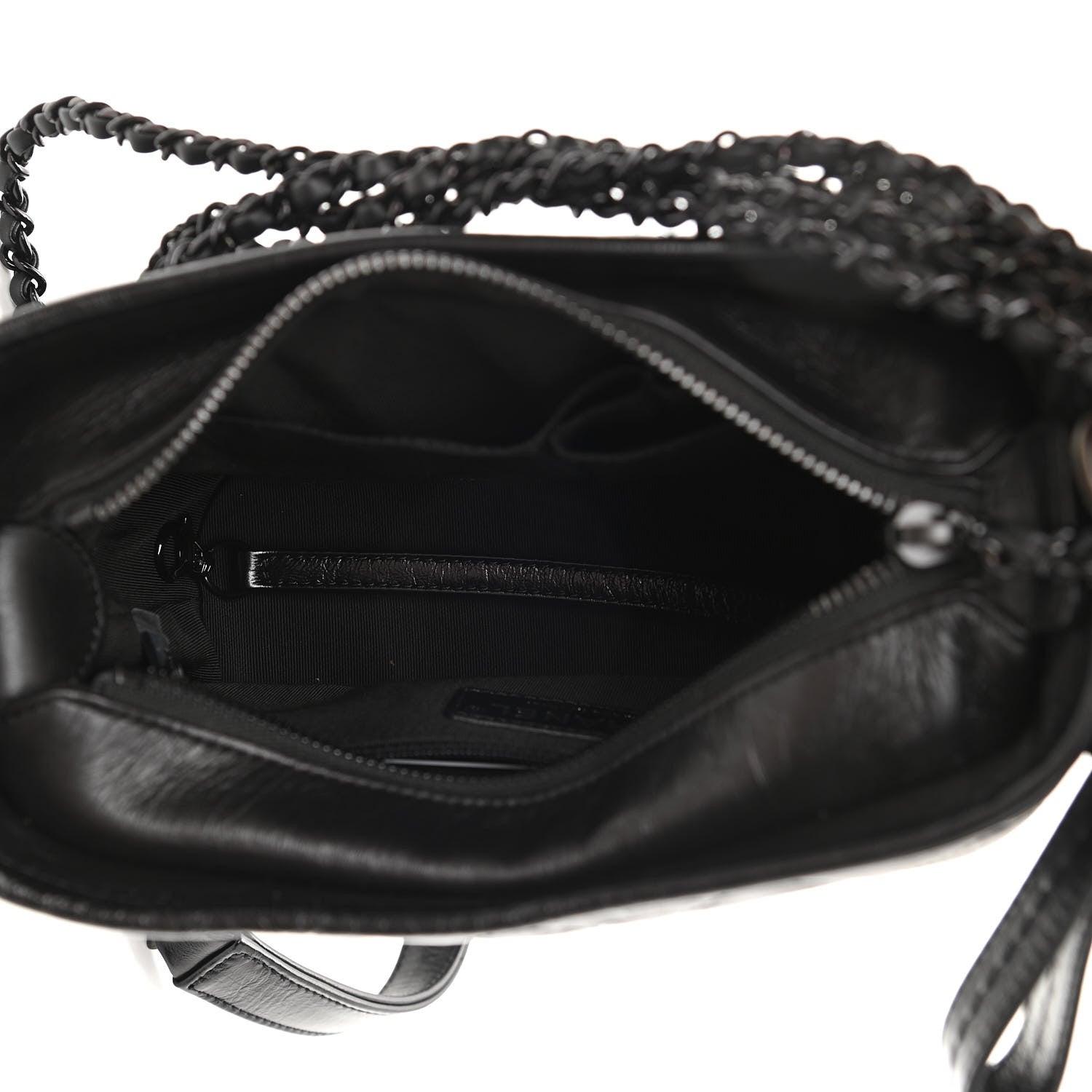 Chanel Aged Calfskin Quilted Small Gabrielle Hobo So Black 4 of 9