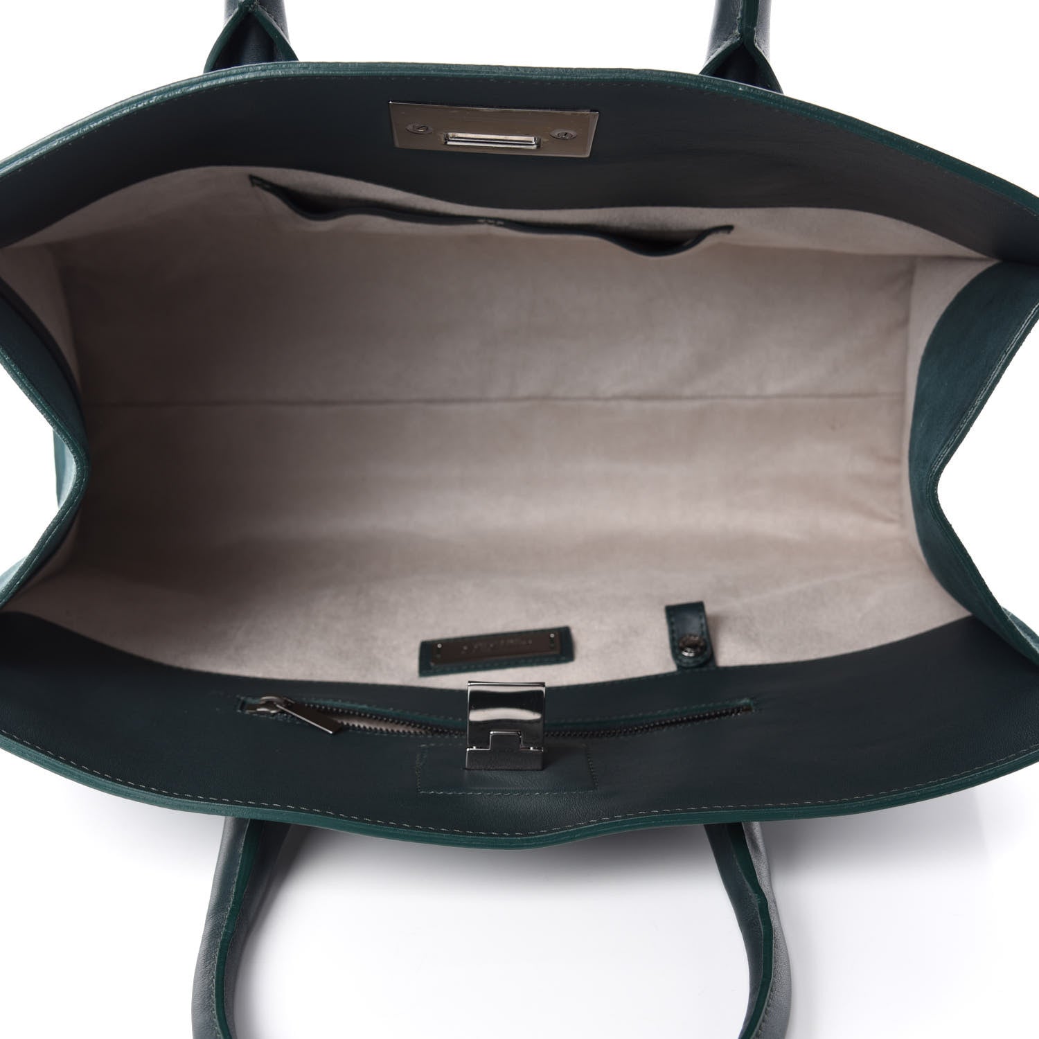 Jimmy Choo Calfskin Suede Riley Tote Dark Green 5 of 11