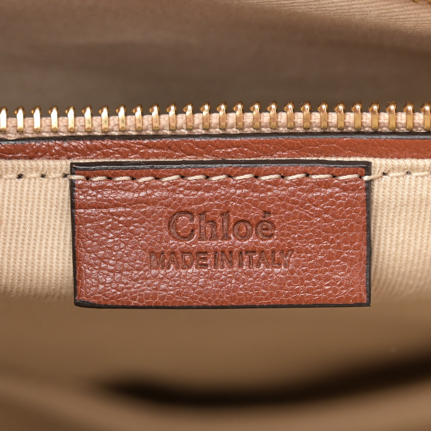 Chloe Shiny Goatskin Calfskin Suede Medium Pixie Bag Saffron Red 6 of 10