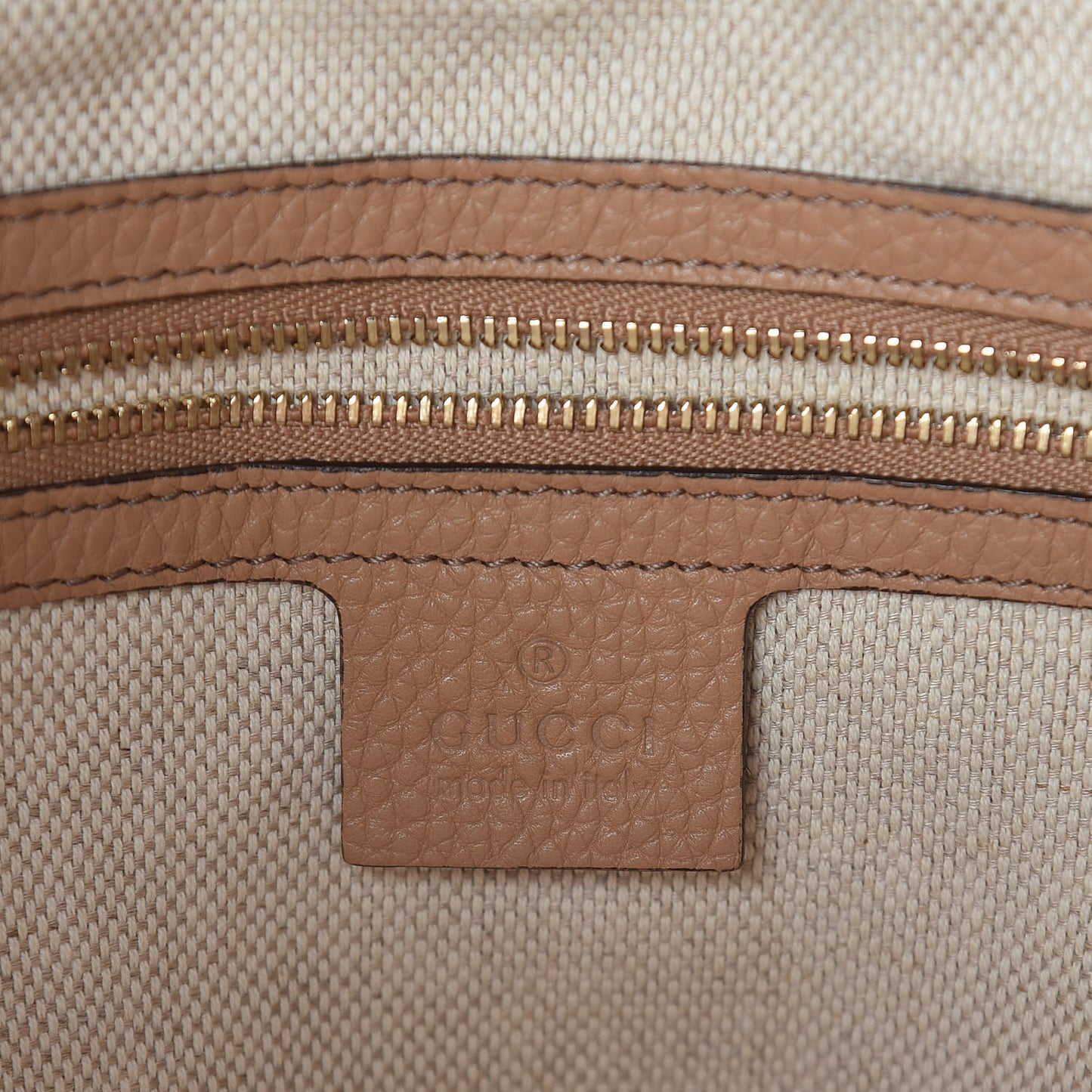 Pebbled Calfskin Medium Soho Chain Shoulder Bag Camelia