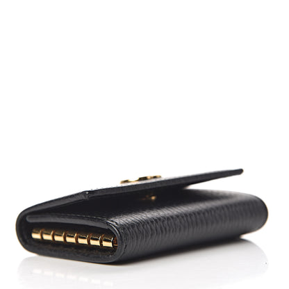 Gucci Pebbled Calfskin GG Marmont 6 Key Holder Black 4 of 8